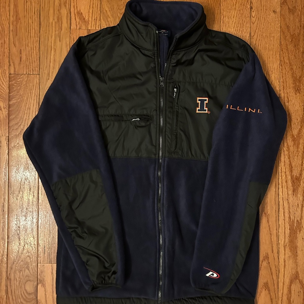 Illinois Pro Player Vintage Zip-Up Fleece Size Medium